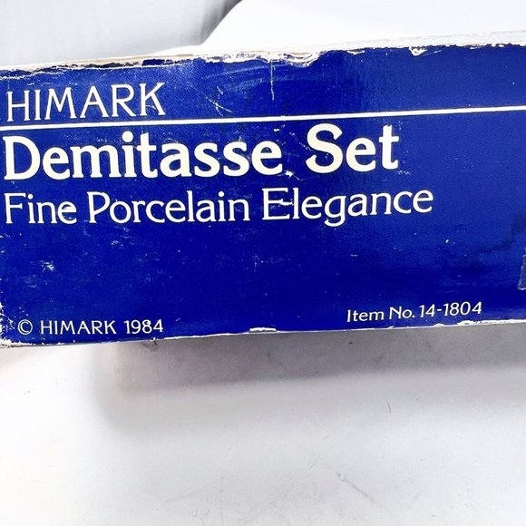 Himark Demitasse Espresso Cups With Saucers Fine China Set of 4 Japan 1984 - Picture 8 of 9